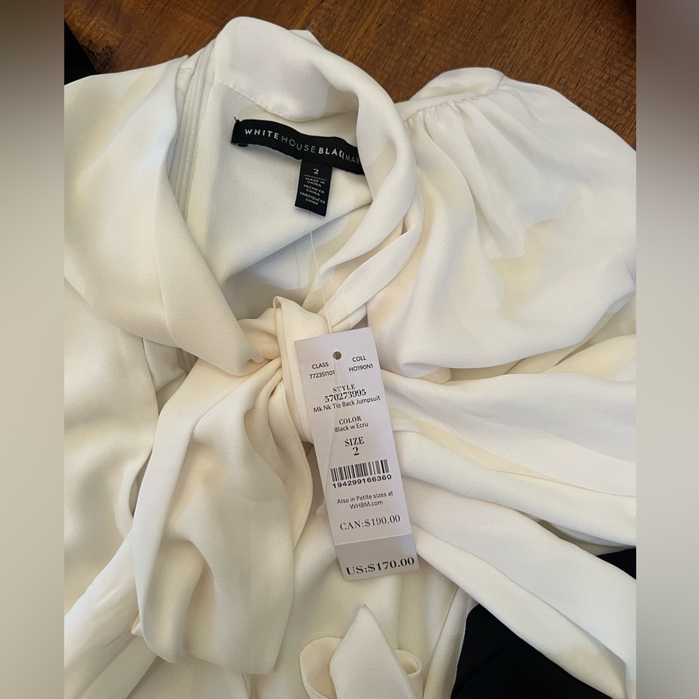 White House Black Market | Colorblock Tie Jumpsuit - Picture 4 of 4
